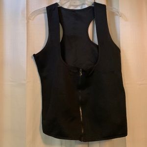 Women Sauna Vest Zipper Corset Body Shaper Neoprene Sauna Shirt Tank Top Workout